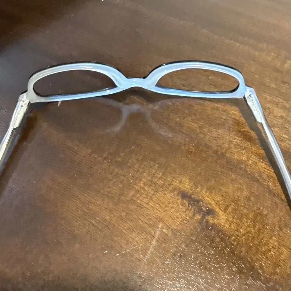 Celine Eyeglasses Frame Col.503 Women's Black Gray Plastic Oval Full Rim 49-135